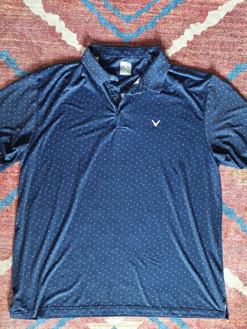Callaway Navy Polo with Callaway  Dot Pattern
